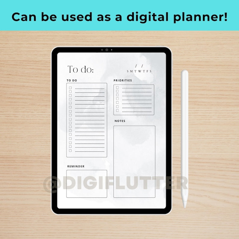 To Do List Printable, Daily Task Planner, Productivity Tracker, Minimalist To Do Template, Digital To Do List, Daily Checklist
