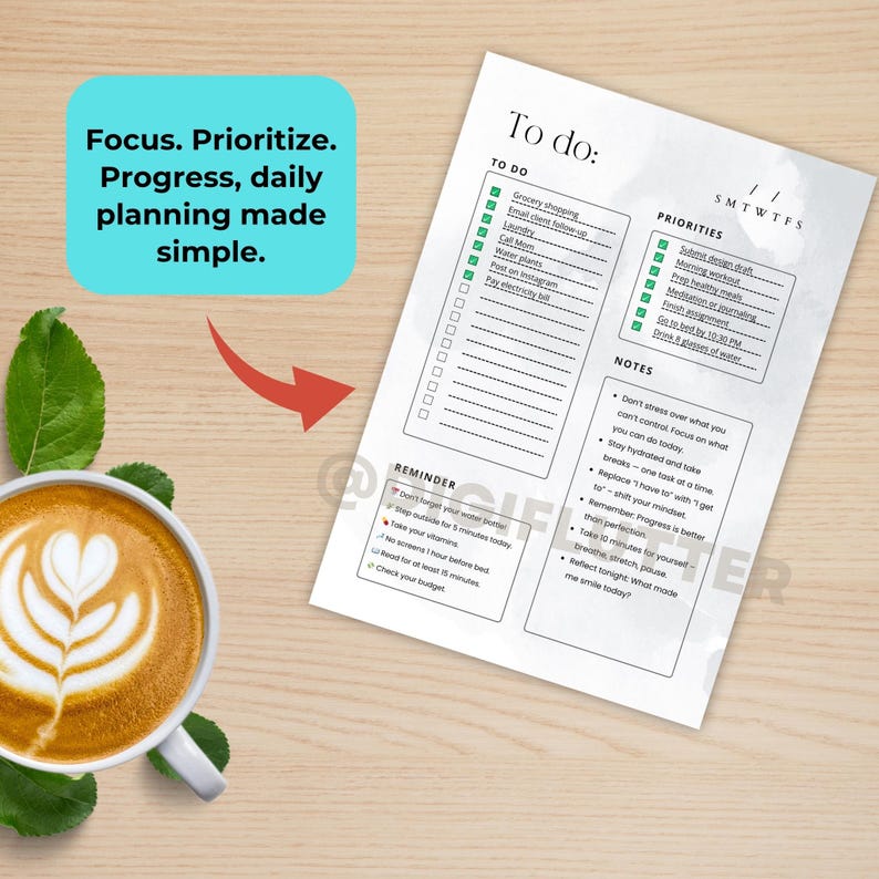 To Do List Printable, Daily Task Planner, Productivity Tracker, Minimalist To Do Template, Digital To Do List, Daily Checklist