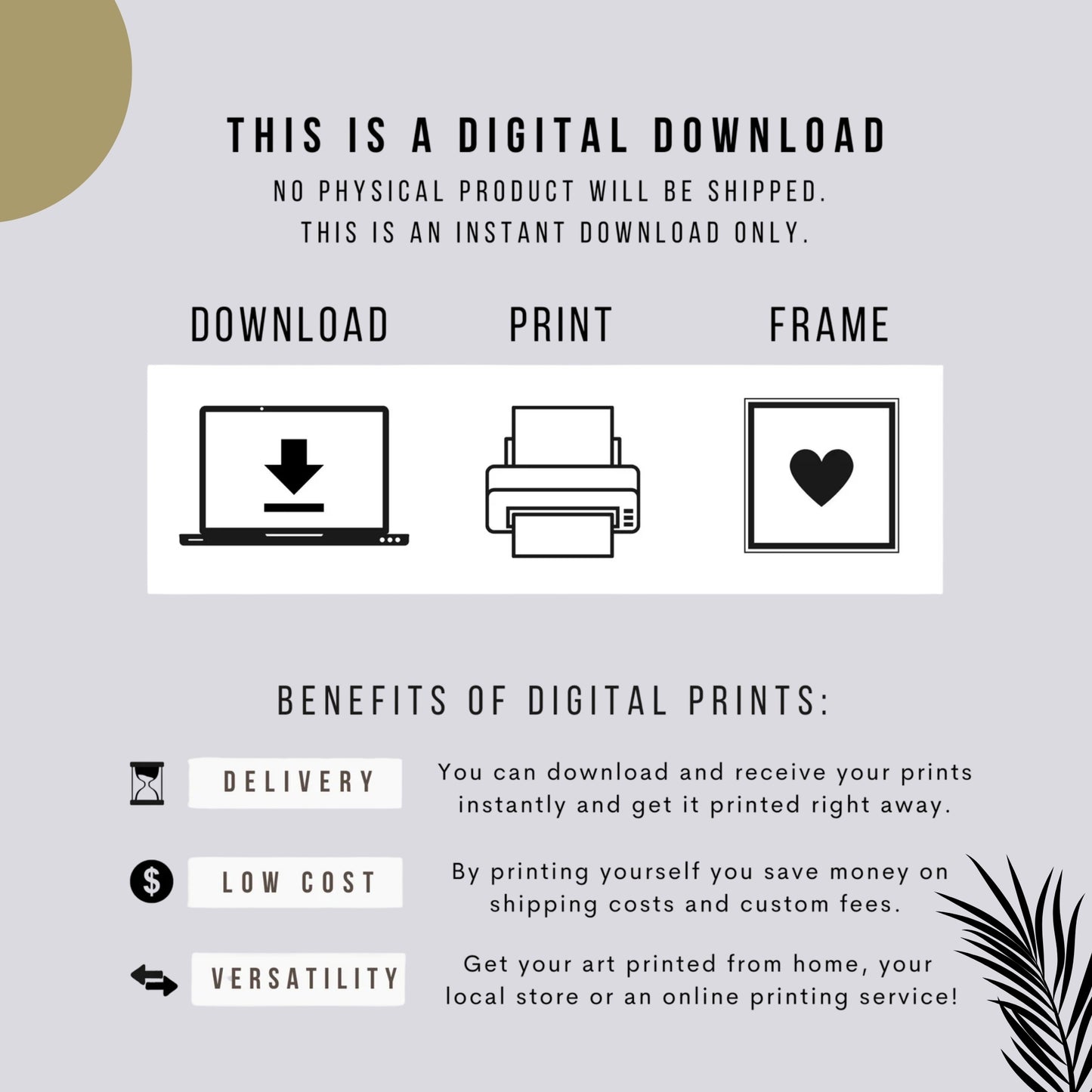 Set of 3 Printable Wall Art | Boho Abstract Palm Leaf Poster | Tropical Digital Prints | Neutral Home Decor | Bonus Free Phone Cover Design