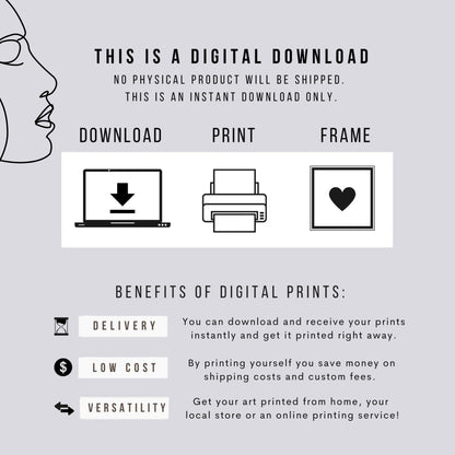 Set of 3 Abstract Line Art Prints | Minimalist Face Wall Art | One Line Drawing Printable | Modern Digital Download for Living Room Decor