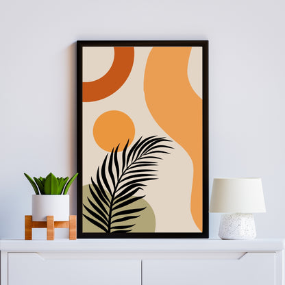 Set of 3 Printable Wall Art | Boho Abstract Palm Leaf Poster | Tropical Digital Prints | Neutral Home Decor | Bonus Free Phone Cover Design