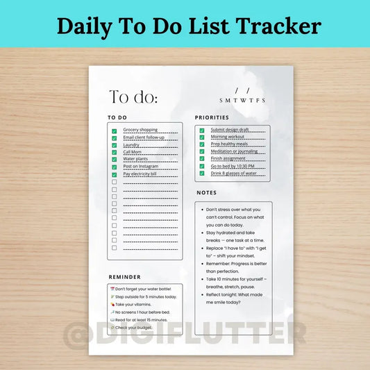 ADHD Daily Planner Printable | Hourly Schedule Organizer | Digital Download | Printable ADHD Planner | Instant Download Planner Page