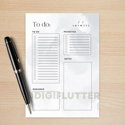 To Do List Printable, Daily Task Planner, Productivity Tracker, Minimalist To Do Template, Digital To Do List, Daily Checklist